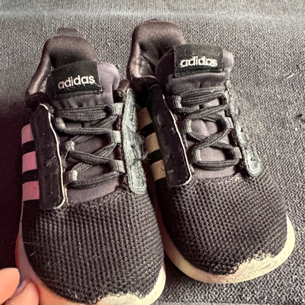 Adidas Kids Black Mesh Sneakers